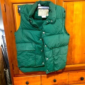 LL BEAN• Size S• Insulated Goose Down Dark Green Vest